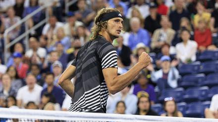 Kraftakt Alexander Zverev steht im Achtelfinale der US Open.