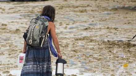 Die Festivalbesucher sollen Wasser und Nahrung sparen.