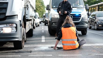 Protest der „Letzten Generation“