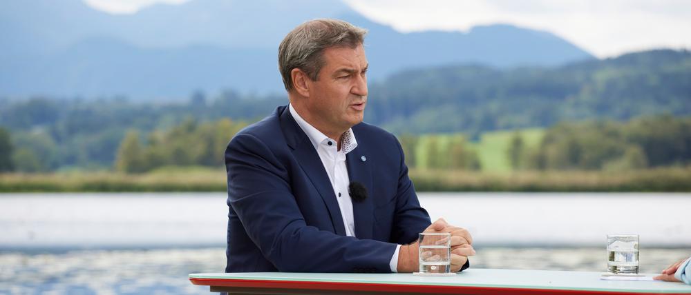 ZDF-Sommerinterview mit Markus Söder (CSU).