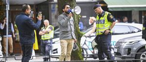 Salwan Momika in der pakistanischen Botschaft in Stockholm. (Archivbild)