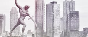 Das Denkmal „Schwerter zu Pflugscharen“ vor dem UN-Hauptquartier in New York.