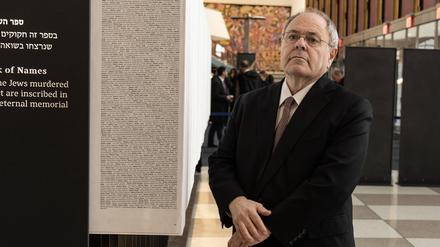 In der New Yorker Zentrale der UN. Yad-Vashem-Leiter Dani Dayan eröffnet eine Ausstellung mit dem Buch der Namen von Holocaust-Opfern.