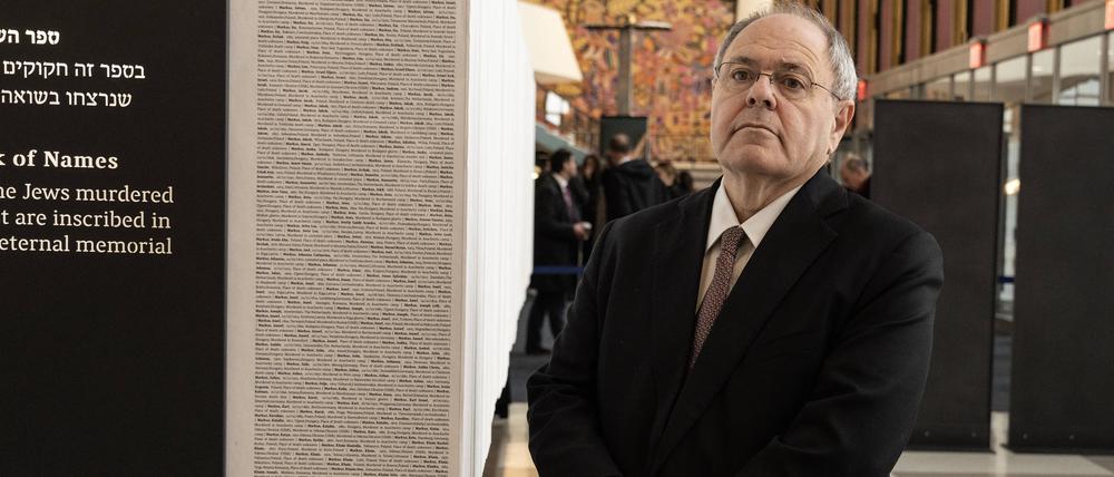 In der New Yorker Zentrale der UN. Yad-Vashem-Leiter Dani Dayan eröffnet eine Ausstellung mit dem Buch der Namen von Holocaust-Opfern.