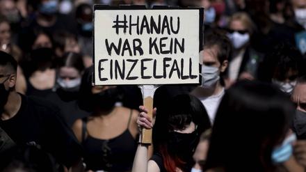 Black Lives Matter-Demonstration in Berlin. 