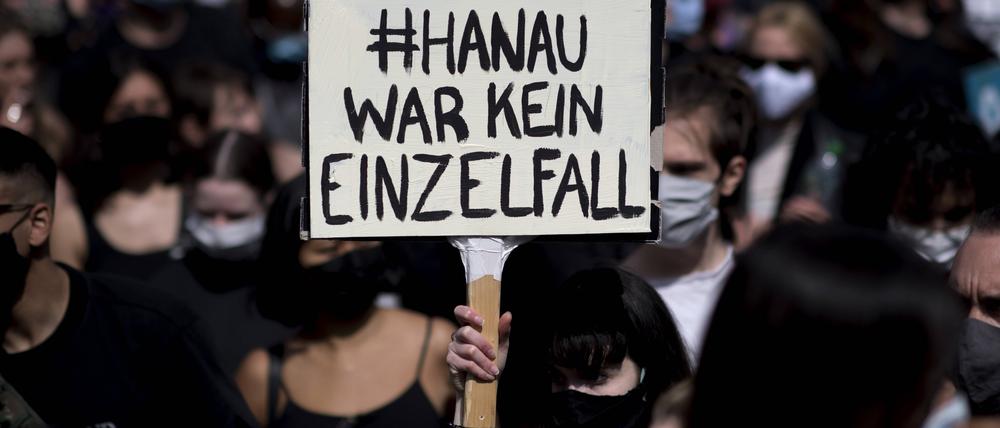 Black Lives Matter-Demonstration in Berlin. 