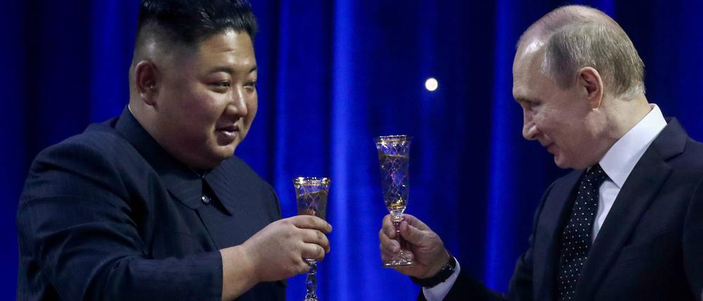 Trafen sich bereits 2019 in Wladiwostok: Kim Jong-un und Wladimir Putin.