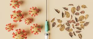 Corona im Herbst (Illustration)