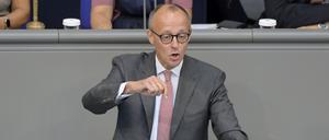 Friedrich Merz in der 118. Sitzung des Deutschen Bundestages im Reichstagsgebäude am 06.09.2023.