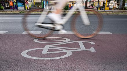 Radweg in Berlin.