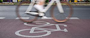 Radweg in Berlin.