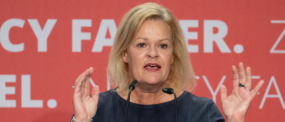 Nancy Faser ist auch SPD-Spitzenkandidatin für die Landtagswahl in Hessen.
