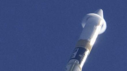 Eine japanische Trägerrakete vom Typ H2A hebt vom Tanegashima Space Center in Kagoshima im Süden Japans ab. 