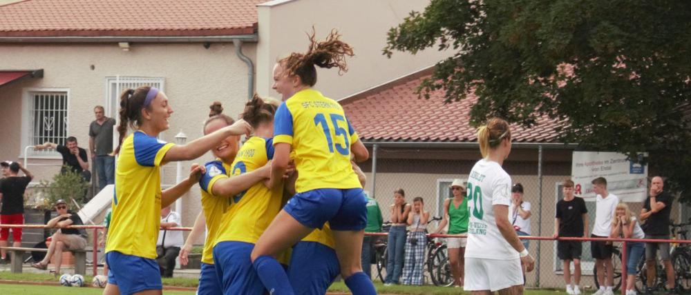 Stern 1900 in der ersten Pokalrunde bei einem Spiel gegen den SV Grün-Weiss Brieselang.