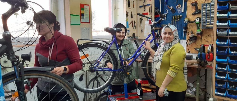 Die gemeinnützige Fahrradwerkstatt "Garage 10" in Lichtenberg ist 2015 mit der Idee der Arbeit für und mit Geflüchteten entstanden.