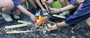 Pfadfinder vom Stamm Askanier in Charlottenburg-Wilmersdorf.