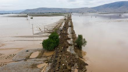Überflutungen in der griechischen Region Thessalien.