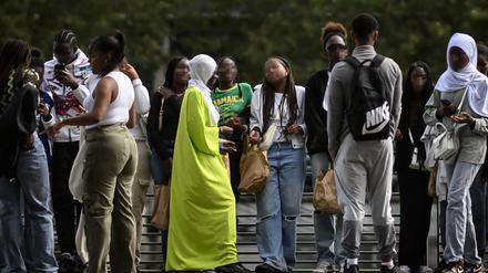 Abaya-Trägerin in Nantes: In der ersten Schulwoche waren landesweit rund 300 Schülerinnen in dem Überkleid erschienen.