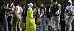 Abaya-Trägerin in Nantes: In der ersten Schulwoche waren landesweit rund 300 Schülerinnen in dem Überkleid erschienen.