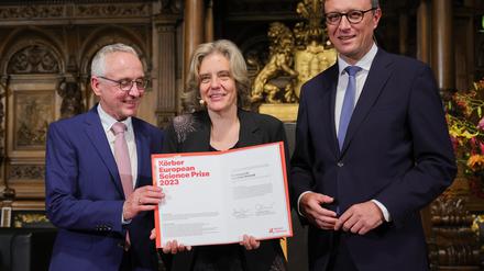 Cordelia Schmid, Forscherin am National Institute for Research in Digital Science and Technology (Inria) in Paris, nach der Verleihung des Körber-Preises.