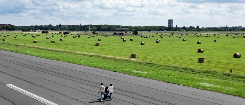 Das riesige Flugfeld vom ehemaligen Flughafen Tempelhof ist vor dem Hintergrund der Wohnungsnot wieder im Gespräch. Der schwarz-rote Senat will einen internationalen städtebaulichen Wettbewerb zu einer möglichen Randbebauung starten.
