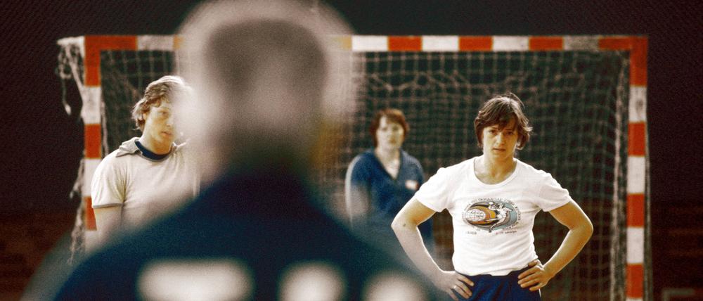 Kristina Richter (TSC Berlin) wartet auf Anweisungen während der Saison 1979/1980.