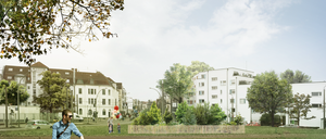 Der geplante „Kiezwald“ auf dem Nordenddreieck.