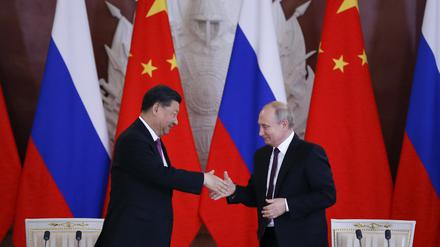 Treffen in Moskau: Xi Jinping, Chinas Partei- und Staatschef, und Wladimir Putin, Präsident von Russland.