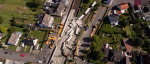 Der Güterzug war am Sonntag in Geseke im Kreis Soest entgleist