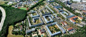 Luftbild vom 09.06.2021,  Potsdam Stadtteile Drewitz, Kirchsteigfeld