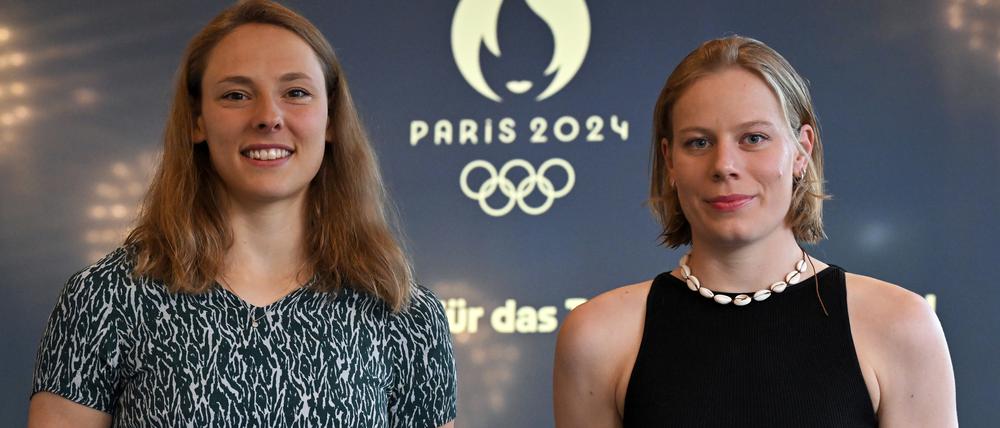Die Triathletinnen Nina Eim (l.) und Laura Lindemann treten in Paris an. 