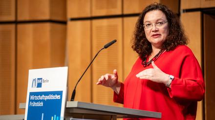 Andrea Nahles ist Vorstandsvorsitzende der Bundesagentur für Arbeit.