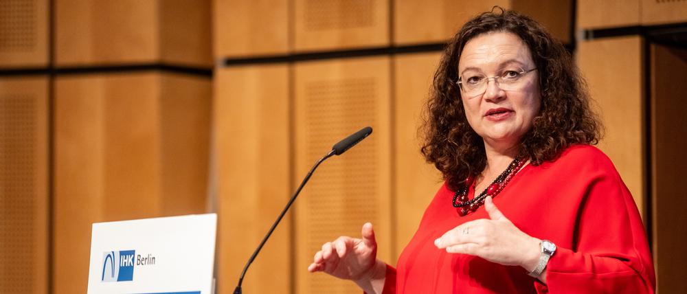 Andrea Nahles ist Vorstandsvorsitzende der Bundesagentur für Arbeit.