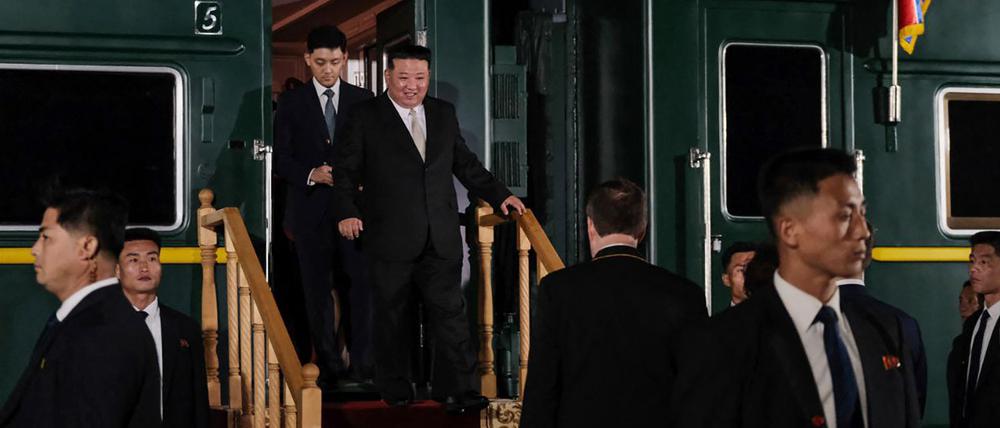 Nordkoreas Machthaber Kim Jong-un ist unterwegs mit seinem Zug.