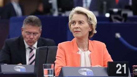 Ursula von der Leyen im EU-Parlament in Straßburg: „Es geht hier nicht darum, ob wir entweder die Integration vertiefen oder die Union erweitern.“