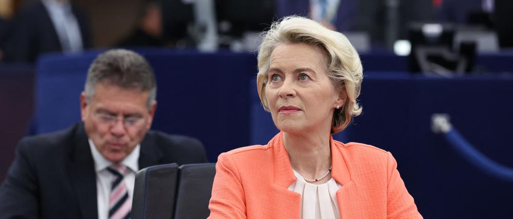 Ursula von der Leyen im EU-Parlament in Straßburg: „Es geht hier nicht darum, ob wir entweder die Integration vertiefen oder die Union erweitern.“