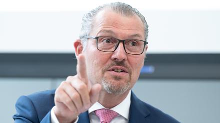 Arbeitgeberpräsident Rainer Dulger bei der Jahrestagung des Verbands Südwestdeutscher Zeitungsverleger. (Archivbild)