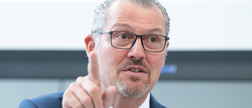 Arbeitgeberpräsident Rainer Dulger bei der Jahrestagung des Verbands Südwestdeutscher Zeitungsverleger. (Archivbild)