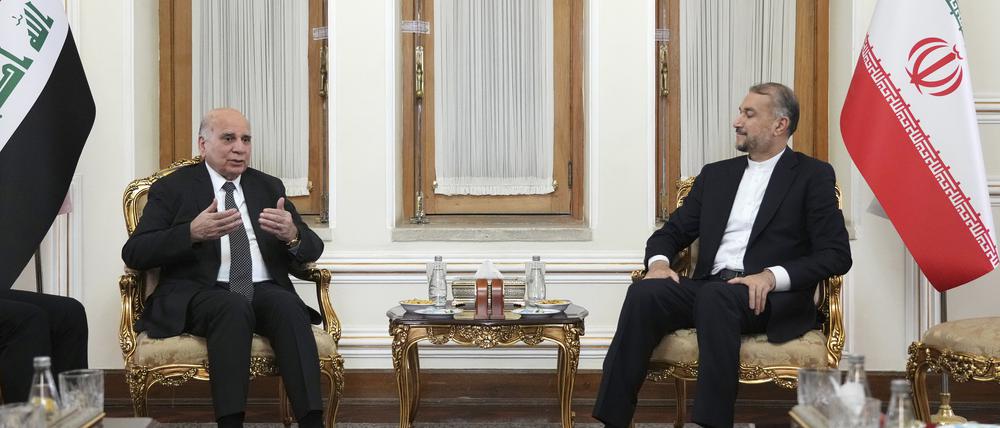 Die Außenminister aus dem Iran und Irak sprechen miteinander. Gleichzeitig verlegen Irans Revolutionsgarden (IRGC) Panzer und Artillerie an die Grenze zum Irak. 