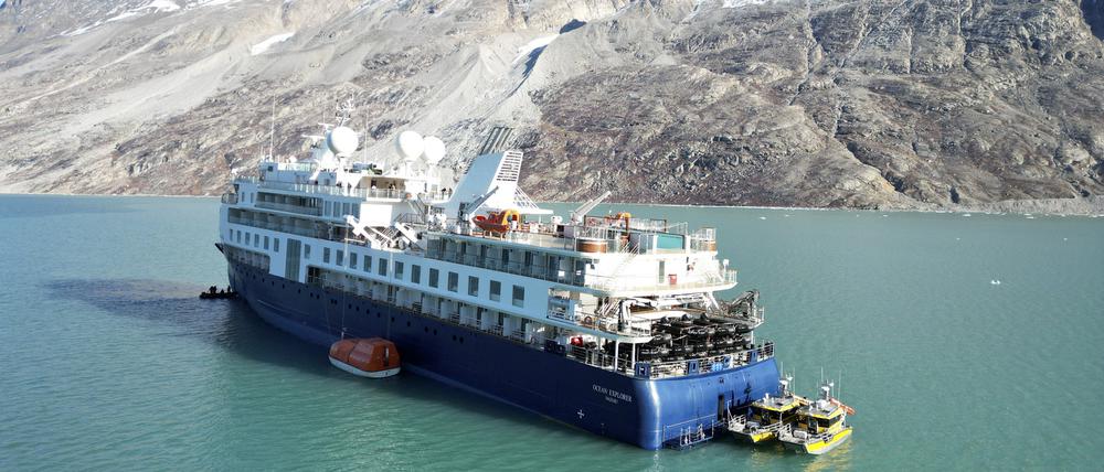 Das Kreuzfahrtschiff „Ocean Explorer“ liegt in Grönland auf Grund.