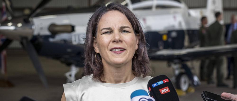 Bundesaussenministerin Baerbock bei ihrer Reise nach Texas, USA.