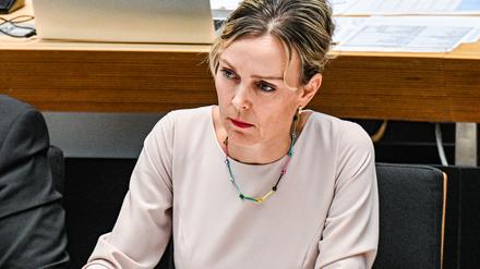 Plenarsitzung Berliner Abgeordnetenhaus, 29. Juni 2023: Manja Schreiner (CDU), Senatorin für Umwelt, Verkehr und Klimaschutz.