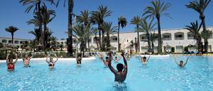 Poolanimation auf Djerba. Lange verpönt, jetzt ersehnt. 