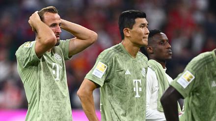 Harry Kane (l.) und Min-Jae Kim mussten am Ende noch den Ausgleich mit dem FC Bayern hinnehmen.
