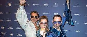 Hans-Werner Meyer, Nadine Heidenreich und Christian Senger (von links) bei der Verleihung. 