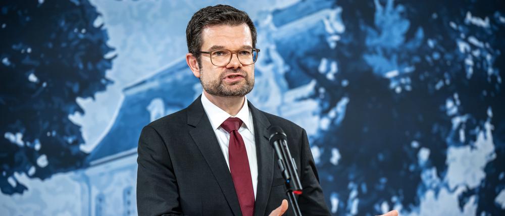 Bundesjustizminister Buschmann bei der Halbzeit-Klausur des Bundeskabinetts auf Schloss Meseberg.