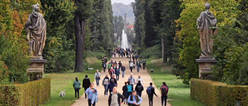 Der Park Sanssouci gehört zu den Touristenmagneten in Potsdam. 