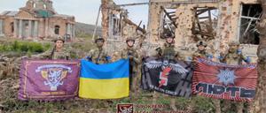 Ein Foto des zurückeroberten Dorfes aus einem Telegram Channel.