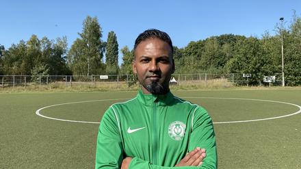 Trainer der Schulzendorfer Junioren Niranjan Raveendran. (Foto: Büşra Delikaya)