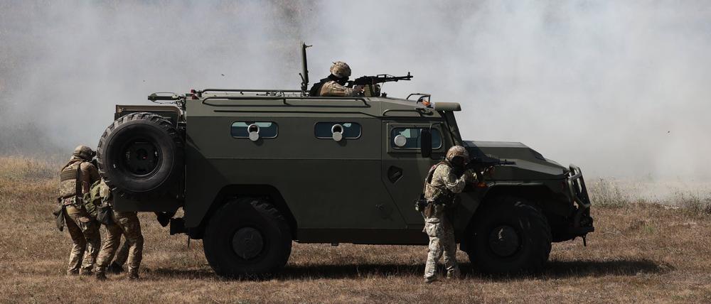 Russische Truppen im Süden der Ukraine.